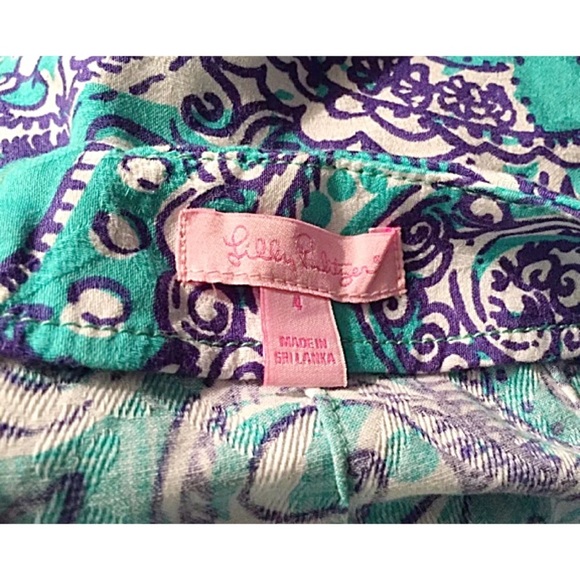 LILLY PULITZER Sz 4 Montaux Short Crochet Appliqué - Picture 5 of 6